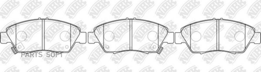 Колодки тормозные NiBK передние PN8264
