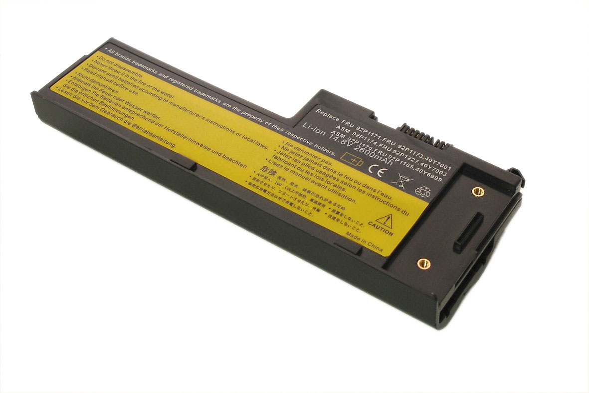 

Аккумулятор для ноутбука Lenovo ThinkPad X60s, X61s (42T5247) 2600mAh OEM черная
