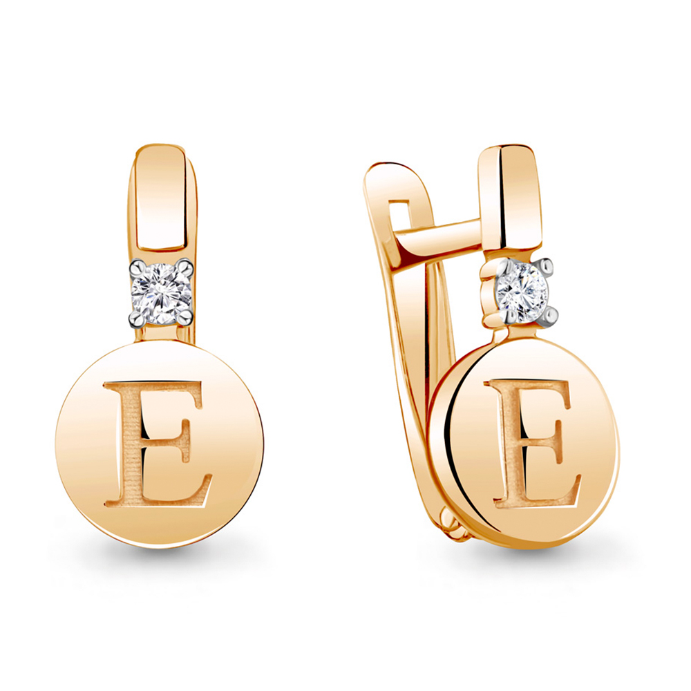 

Серьги из серебра с фианитом Aquamarine 48435А_925_з, 48435А_925_з