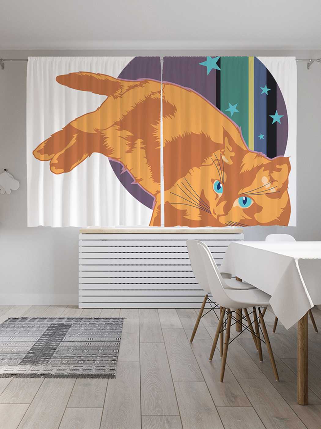 

Классические шторы JoyArty "Кошачья уверенность", серия Oxford DeLux, 2 полотна 145x180 см, Кошачья уверенность
