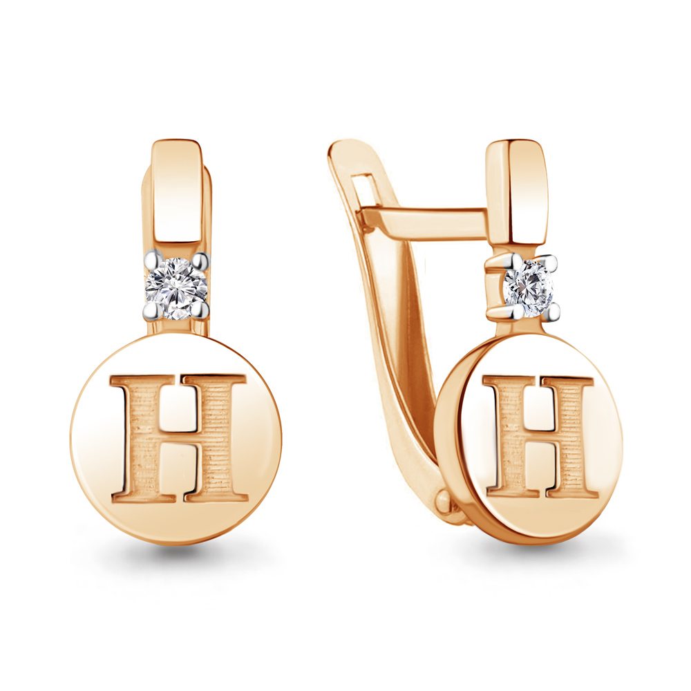 

Серьги из серебра с фианитом Aquamarine 48437А_925_з, 48437А_925_з