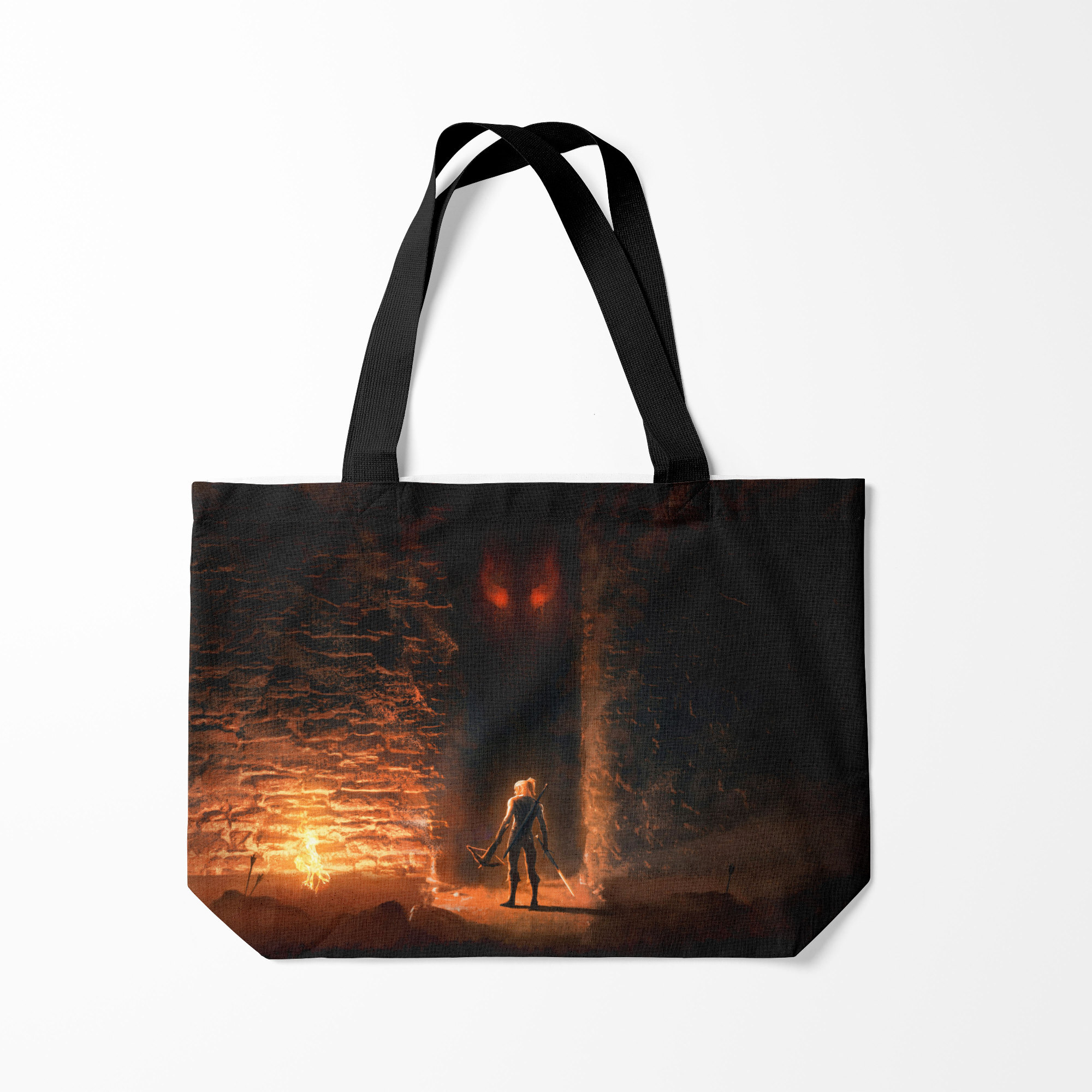 

Сумка шoппер унисекс Burnettie Ведьмак, черный, Ведьмак