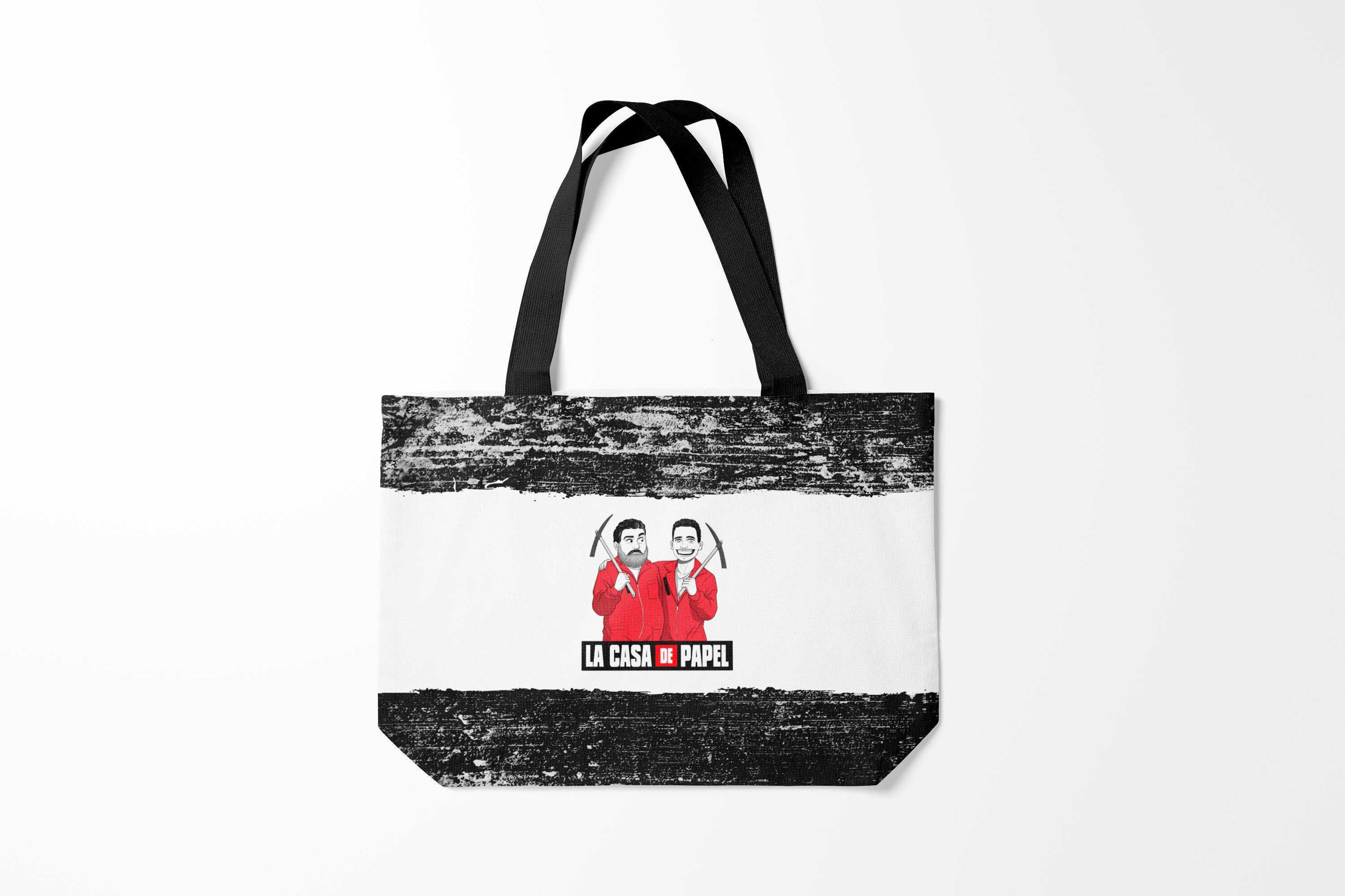 

Сумка шoппер унисекс Burnettie Бумажный дом Moscow Rio La Casa de Papel, черный; белый, Бумажный дом Moscow Rio La Casa de Papel