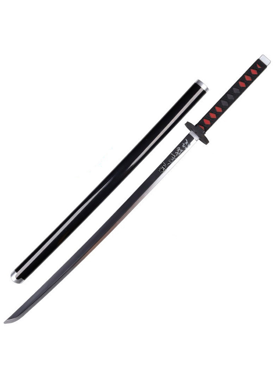 Игрушечный меч катана Танджиро Камадо Истребитель демонов Demon Slayer ножны, 80 см.