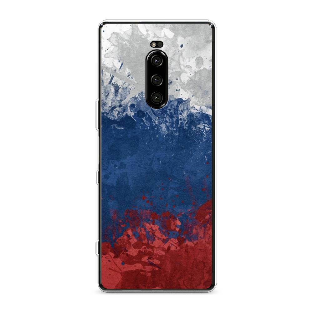 фото Силиконовый чехол "флаг россии неровный" на sony xperia xz4 awog