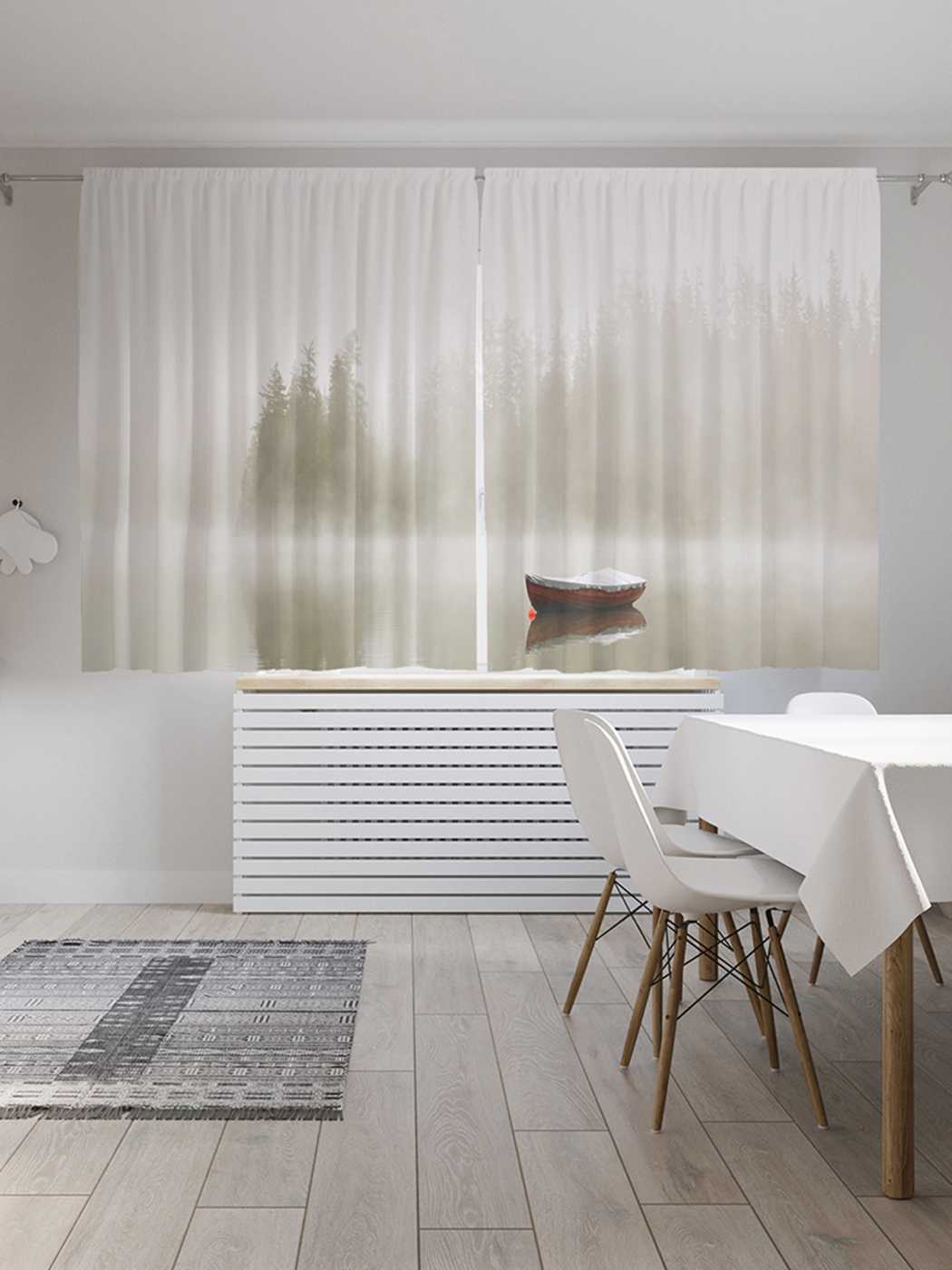 

Классические шторы JoyArty "Потерянная лодка", серия Oxford DeLux, 2 полотна 145x180 см, Потерянная лодка