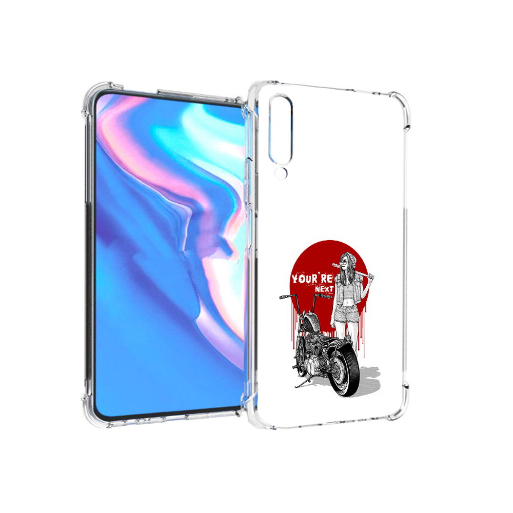 Чехол MyPads Tocco для Honor 9X Pro девушка с мотоциклом