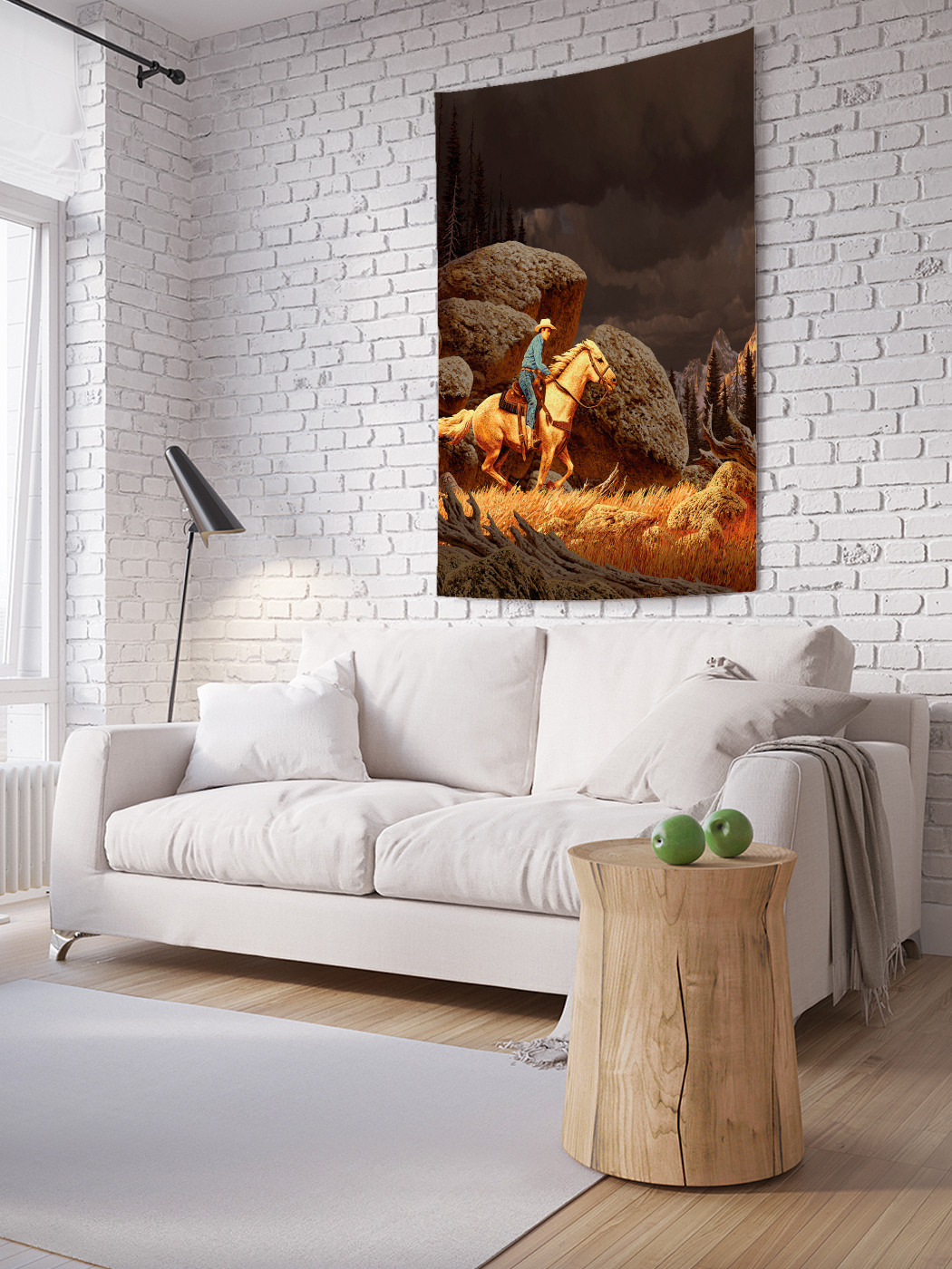 

Вертикальное фотопанно на стену JoyArty Ковбой в лесу 150x200 см, Ковбой в лесу