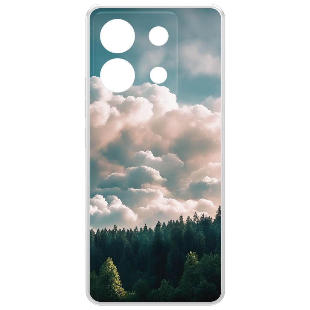 

Чехол-накладка Krutoff Clear Case Облачно для Xiaomi Redmi Note 13 Pro 5G, Прозрачный