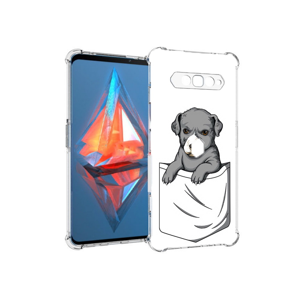 

Чехол MyPads Tocco для Xiaomi Black Shark 4 собачка в кармане (PT162389.266.611), Прозрачный, Tocco