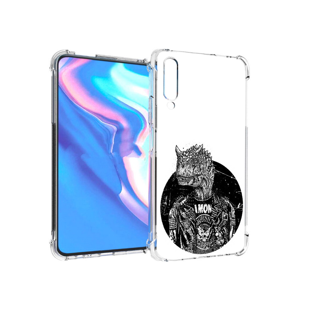 

Чехол MyPads Tocco для Honor 9X Pro динозавр в куртке, Прозрачный, Tocco