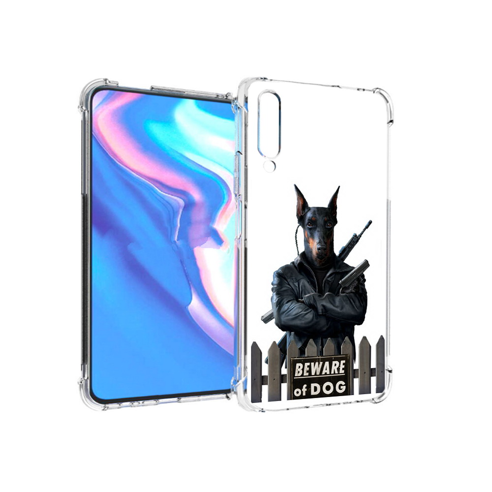 

Чехол MyPads Tocco для Honor 9X Pro доберман, Прозрачный, Tocco