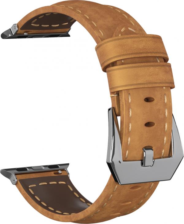 

Ремешок замшевый Suede 2 для Apple Watch Sport 38/40 (Светло-коричневый)