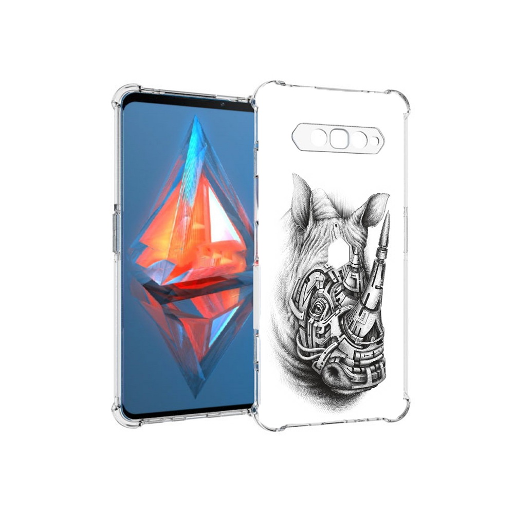 

Чехол MyPads Tocco для Xiaomi Black Shark 4 стальной носорог (PT162389.266.620), Прозрачный, Tocco