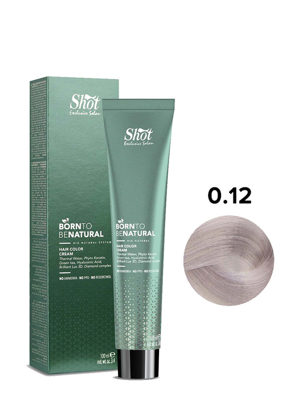 

Крем-краска для волос Shot пудровый антижелтый 0.12 Sh BTB Natural JOLLY 100 мл