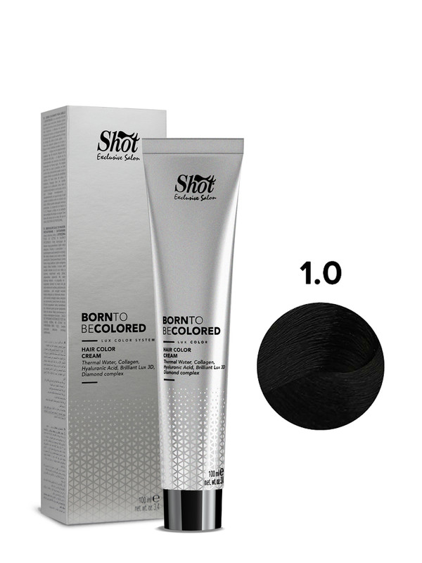Крем-краска для волос Shot черный 1.0 Sh BTB Colored 100 мл foodaholic крем для ног baby powder