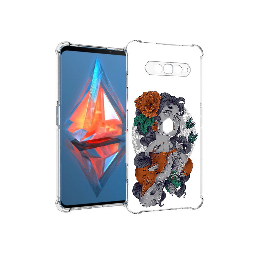 

Чехол MyPads Tocco для Xiaomi Black Shark 4 темная девушка с лисой (PT162389.266.639), Прозрачный, Tocco
