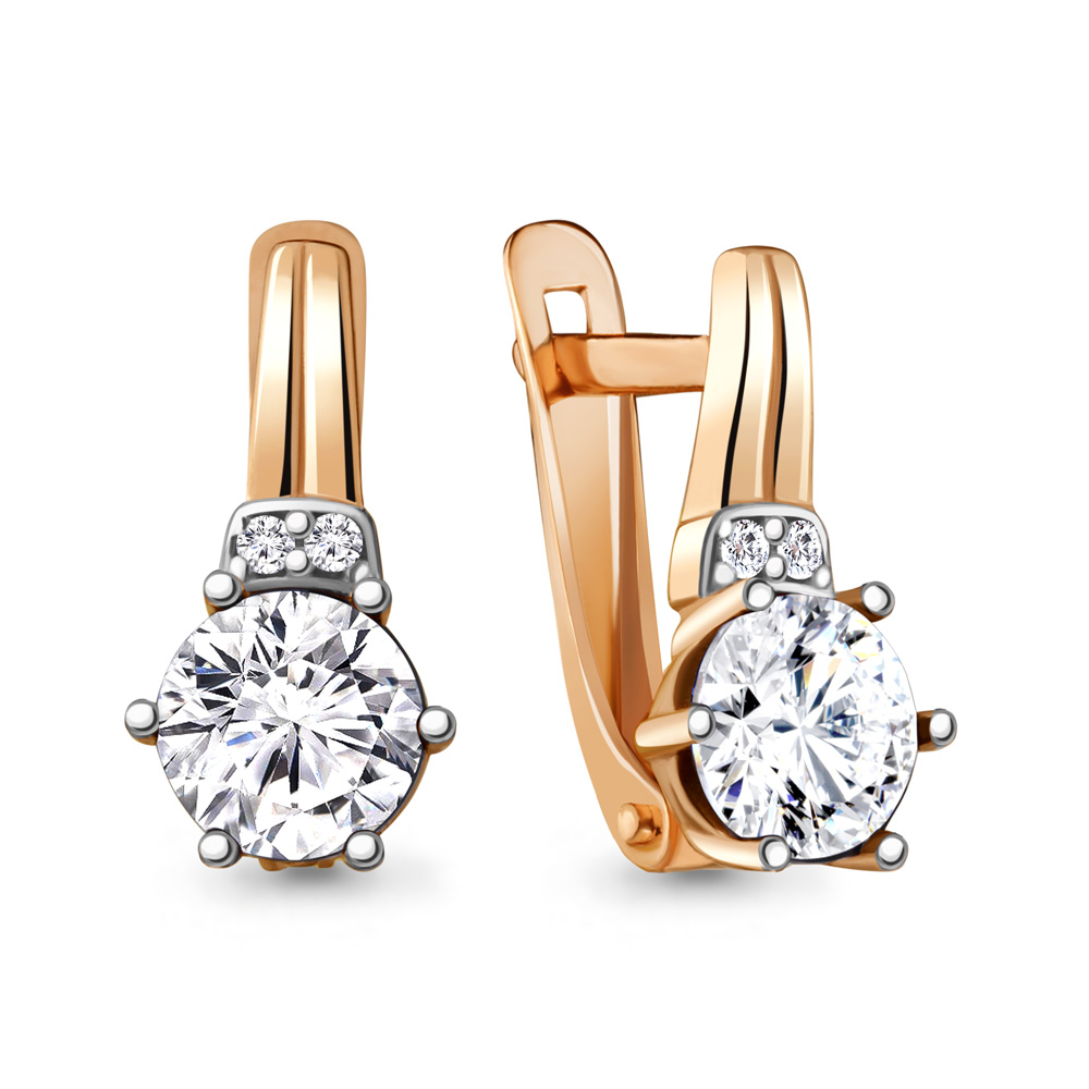 

Серьги из серебра с фианитом Aquamarine 48447А_925_з, 48447А_925_з