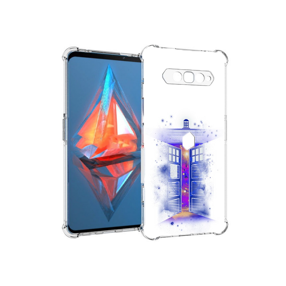 

Чехол MyPads Tocco для Xiaomi Black Shark 4 фиолетовый уголок абстракция, Прозрачный, Tocco