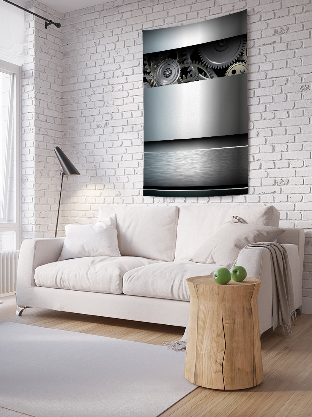 

Вертикальное фотопанно на стену JoyArty Механизм с шестеренками 150x200 см, Механизм с шестеренками