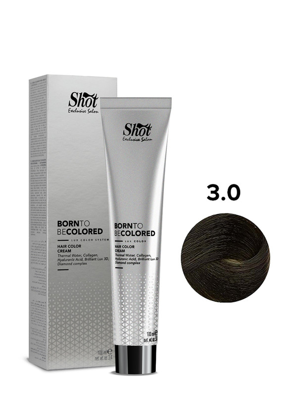 Крем-краска для волос Shot темно-каштановый 3.0 Sh BTB Colored 100 мл holly polly крем защитный восстанавливающий для рук soft powder 75 мл