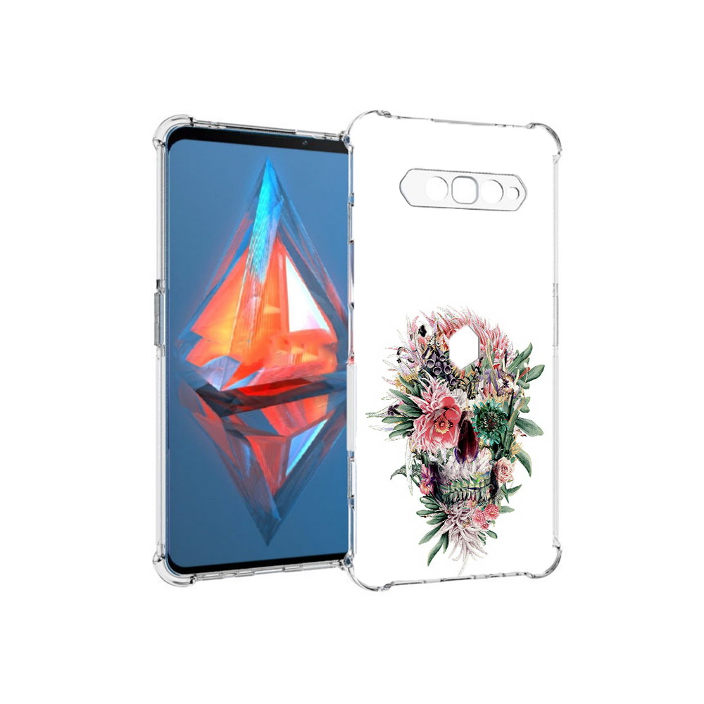 

Чехол MyPads Tocco для Xiaomi Black Shark 4 череп из цветов (PT162389.266.677), Прозрачный, Tocco