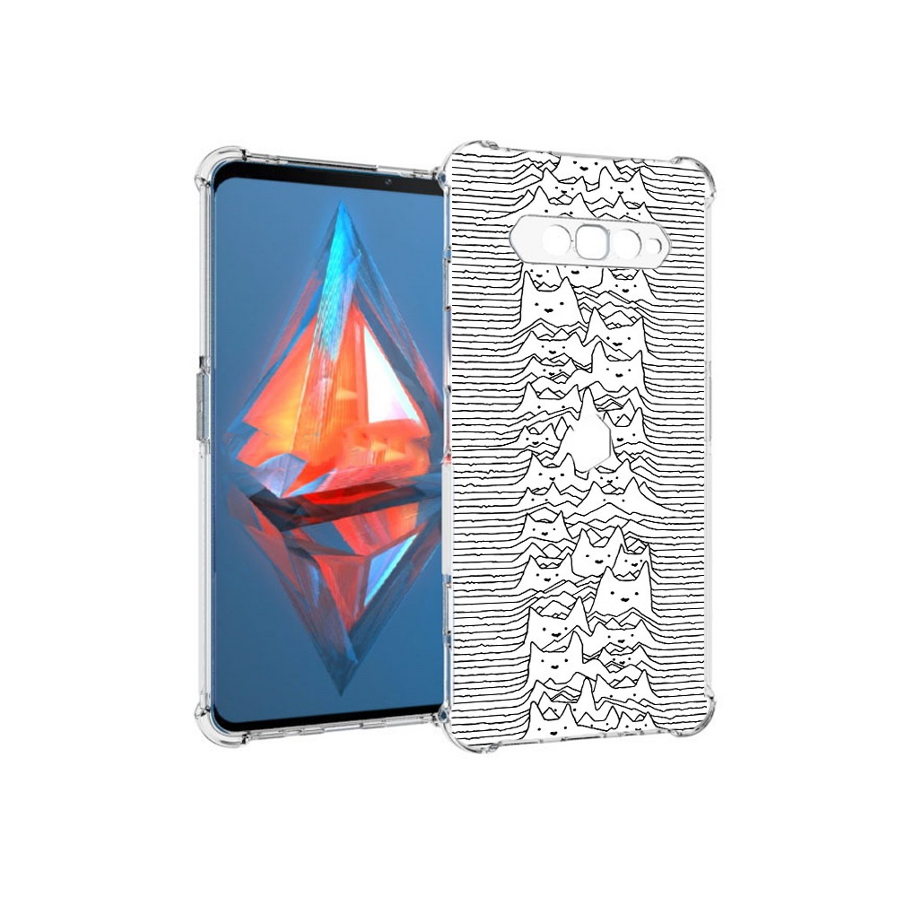 

Чехол MyPads Tocco для Xiaomi Black Shark 4 черно белые коты 3D (PT162389.266.682), Прозрачный, Tocco