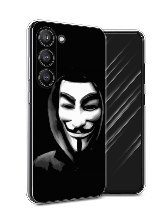 

Чехол Awog на Samsung Galaxy S23 5G "Анонимус", Черный;серый;белый, 2107350-5