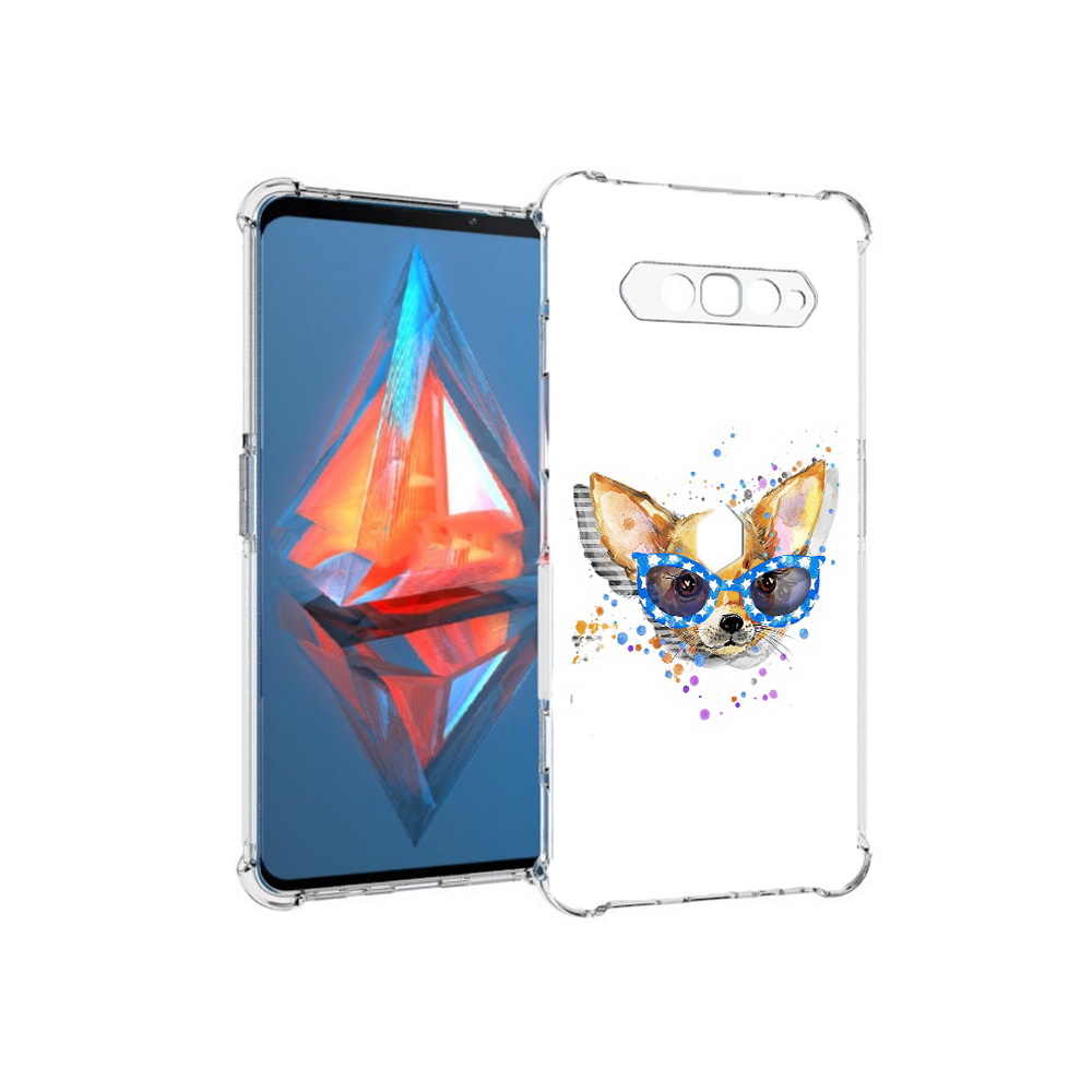 

Чехол MyPads Tocco для Xiaomi Black Shark 4 чихуа-хуа в очках (PT162389.266.691), Прозрачный, Tocco
