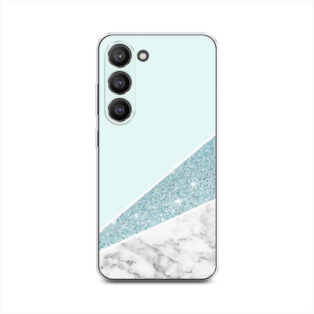 

Чехол Awog на Samsung Galaxy S23 5G "Мрамор с голубыми блестками", Голубой;белый, 2107350-3