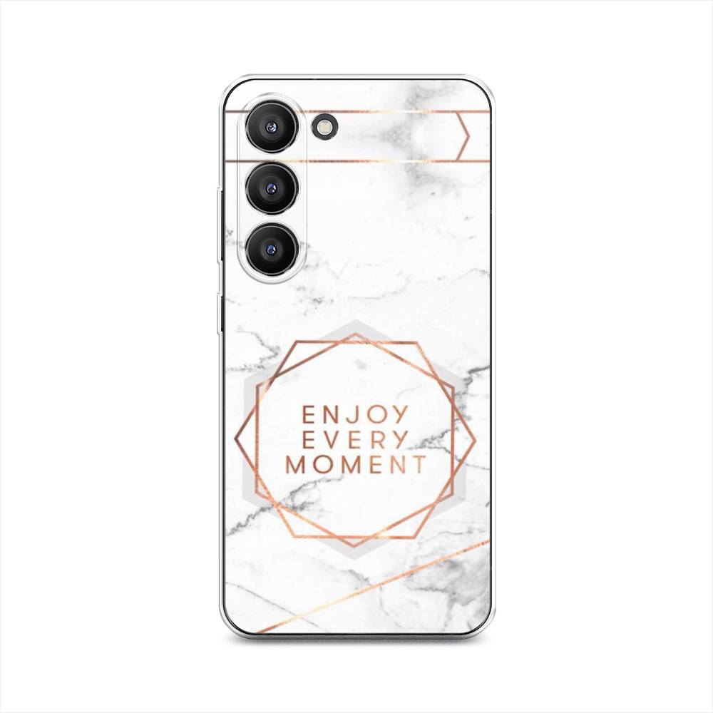 

Чехол Awog на Samsung Galaxy S23 5G "Enjoy every moment мрамор", Белый;розовый;серый, 2107350-7