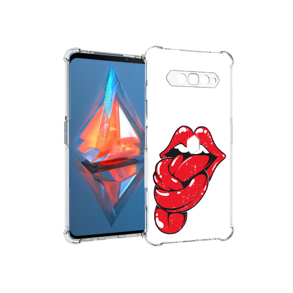 

Чехол MyPads Tocco для Xiaomi Black Shark 4 яркие губы с языком (PT162389.266.705), Прозрачный, Tocco