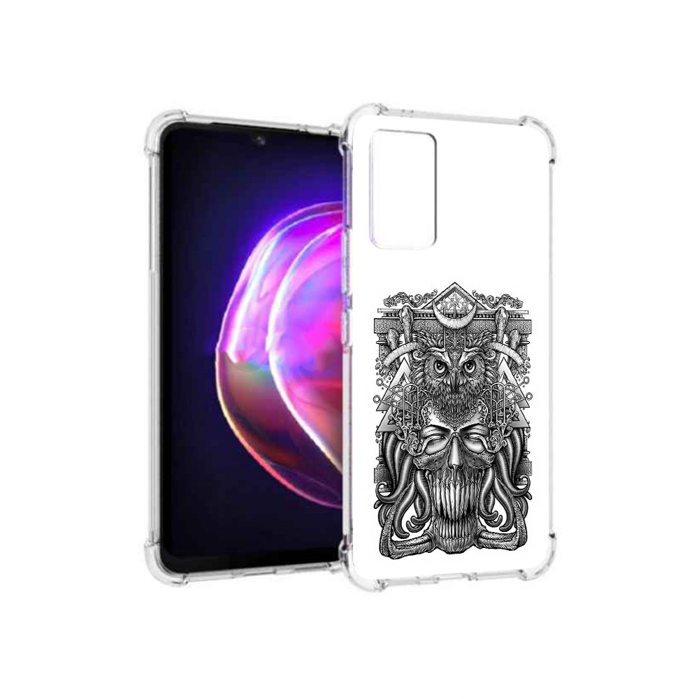

Чехол MyPads Tocco для Vivo V21 зубастая сова (PT161781.395.369), Прозрачный, Tocco