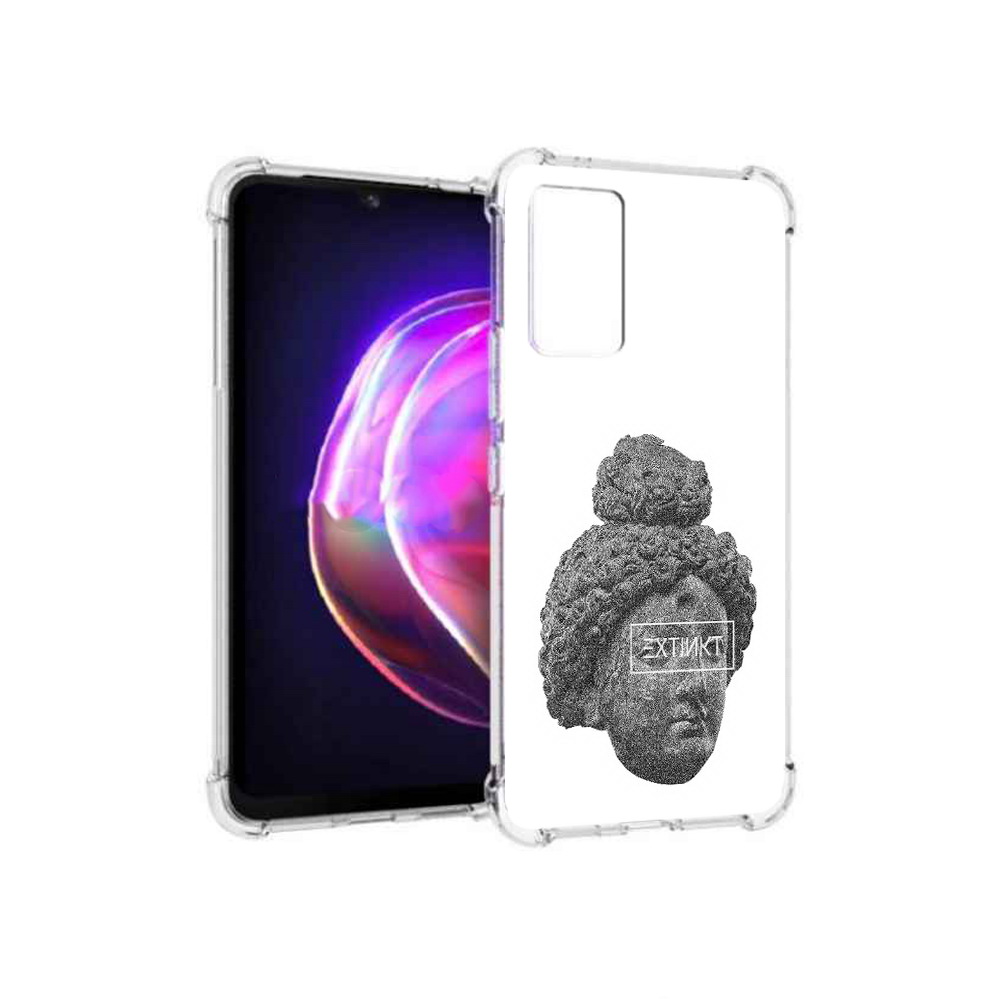 

Чехол MyPads Tocco для Vivo V21 каменное лицо девушки (PT161781.395.383), Прозрачный, Tocco