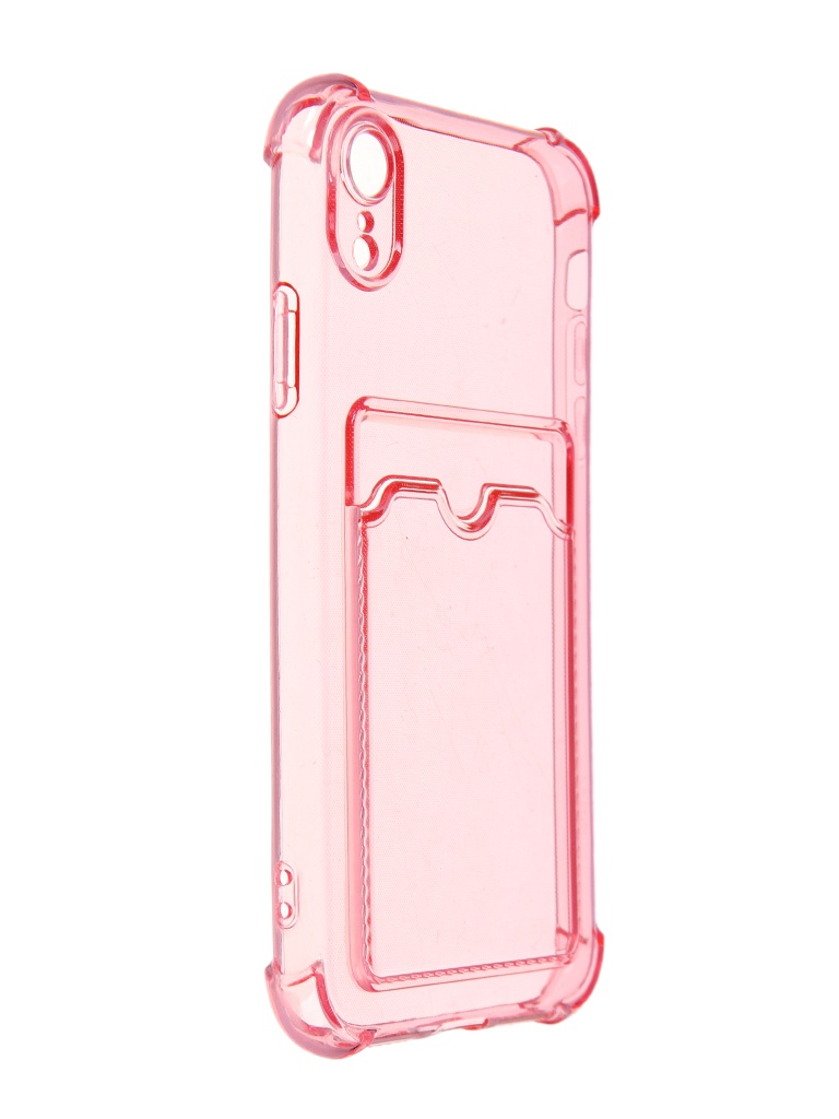 

Чехол LuxCase для APPLE iPhone Xr TPU с картхолдером Transparent-Pink 63558, Прозрачный, APPLE iPhone Xr