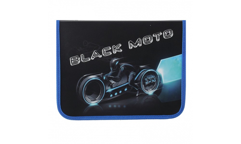 

Папка для тетрадей Пчелка 1 отделение на молнии А5 Black moto, Разноцветный, Пчелка