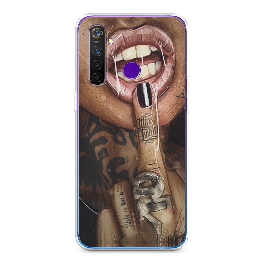 

Чехол Awog на Realme 5 Pro "Девушка с татуировками", Разноцветный, 251650-9