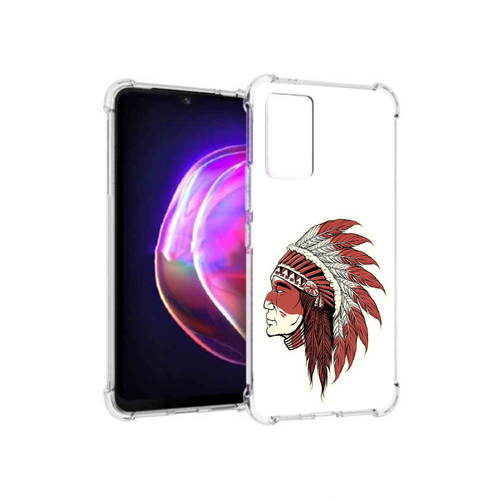 

Чехол MyPads Tocco для Vivo V21 красный индеец (PT161781.395.411), Прозрачный, Tocco