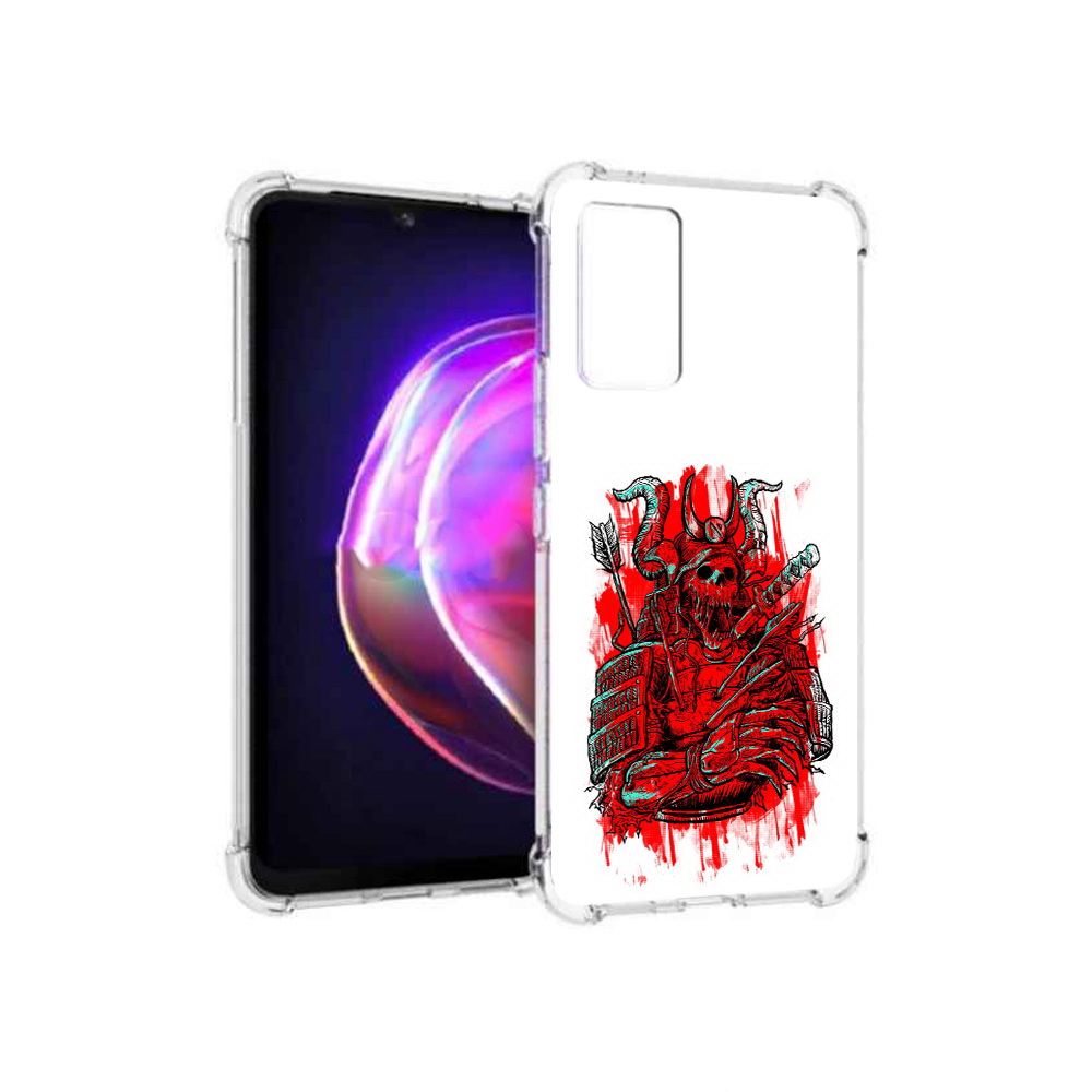 

Чехол MyPads Tocco для Vivo V21 красный скелет воин (PT161781.395.413), Прозрачный, Tocco