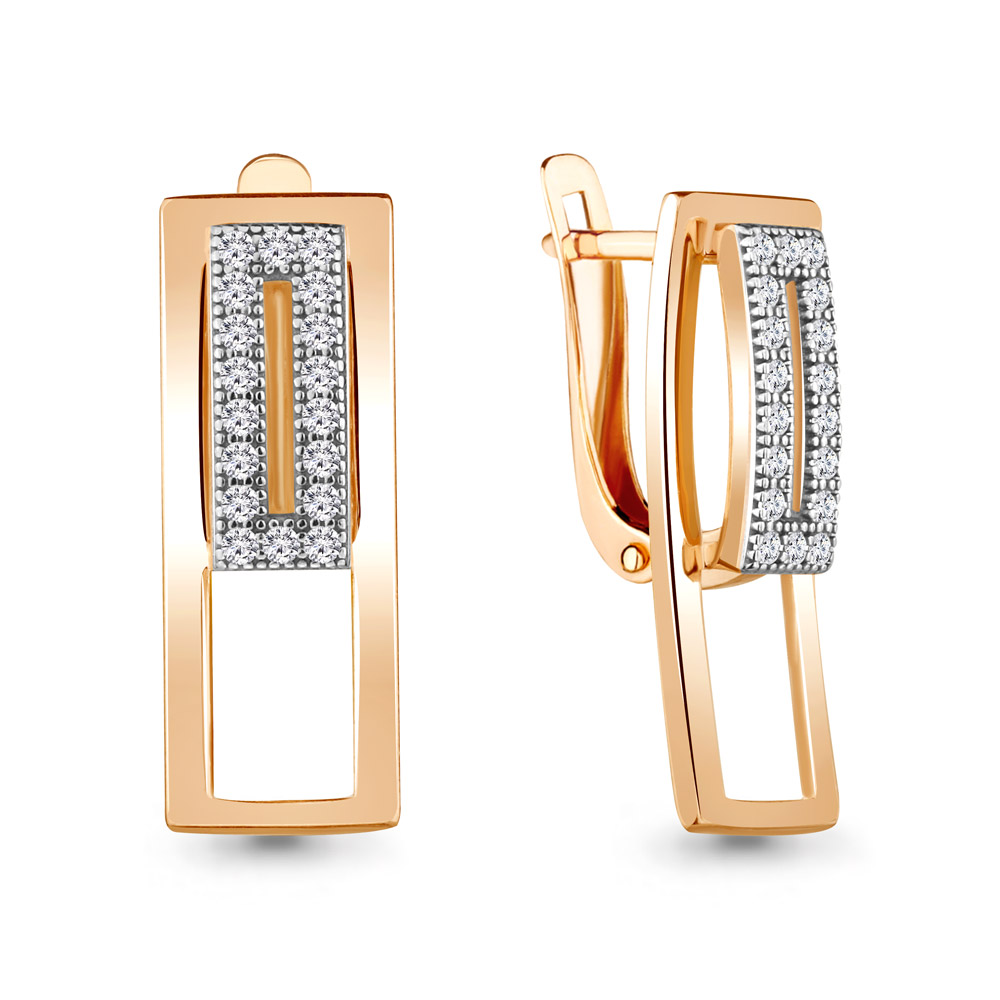 

Серьги из серебра с фианитом Aquamarine 48454А_925_з, 48454А_925_з