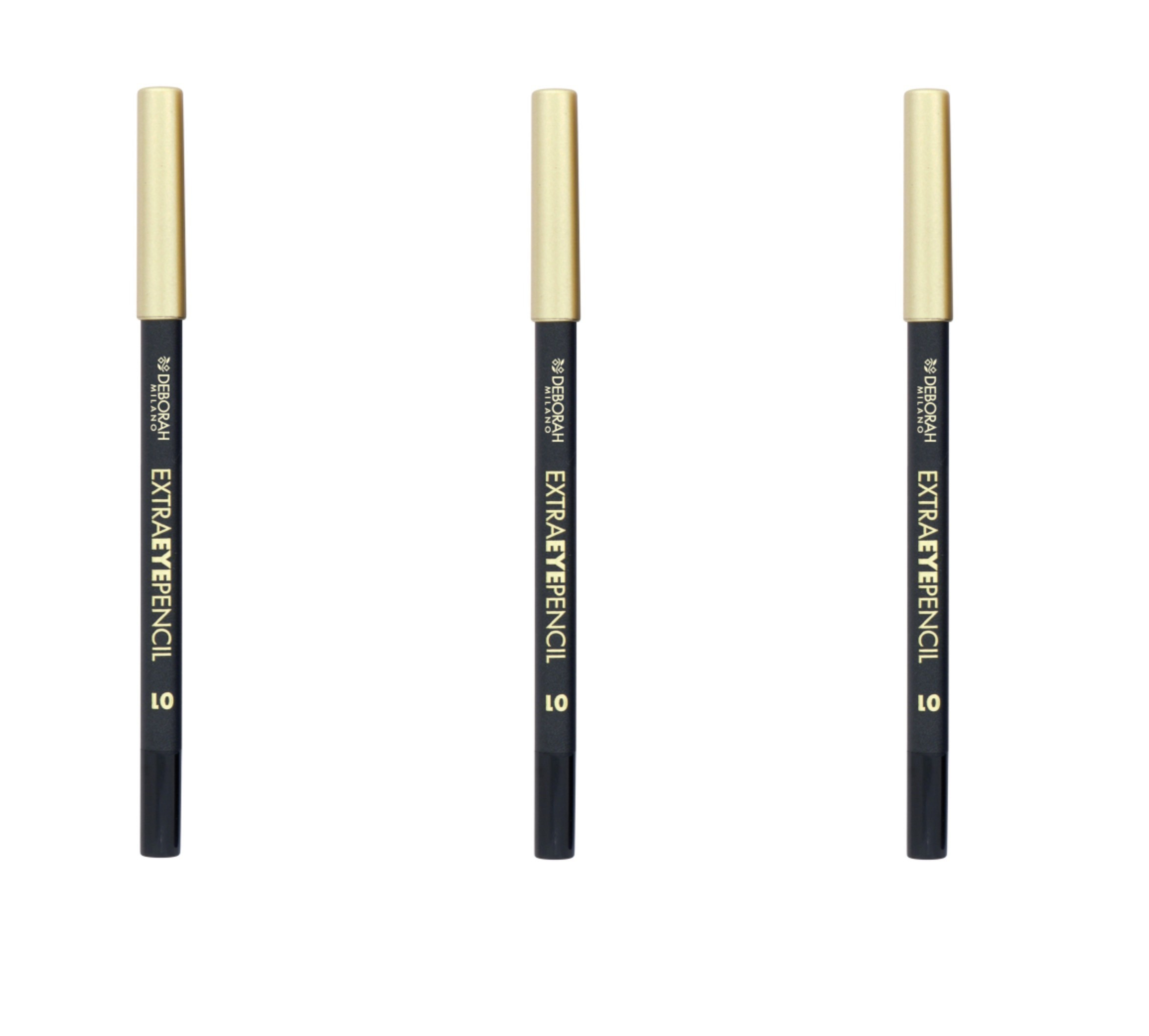 Карандаш для век Deborah Milano Extra Eye Pencil тон 01 черный 1.5 г 3 шт