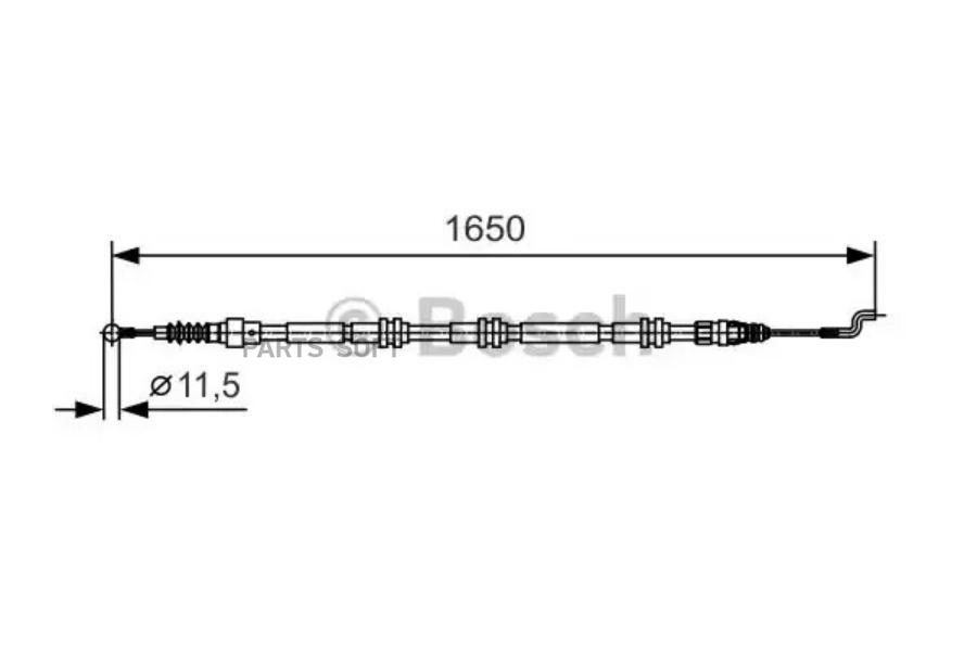 

Трос Ручного Тормоза Vw T5/Multivan 03> /L=1650mm Bosch 1 987 482 016 Bosch арт. 1 987 482