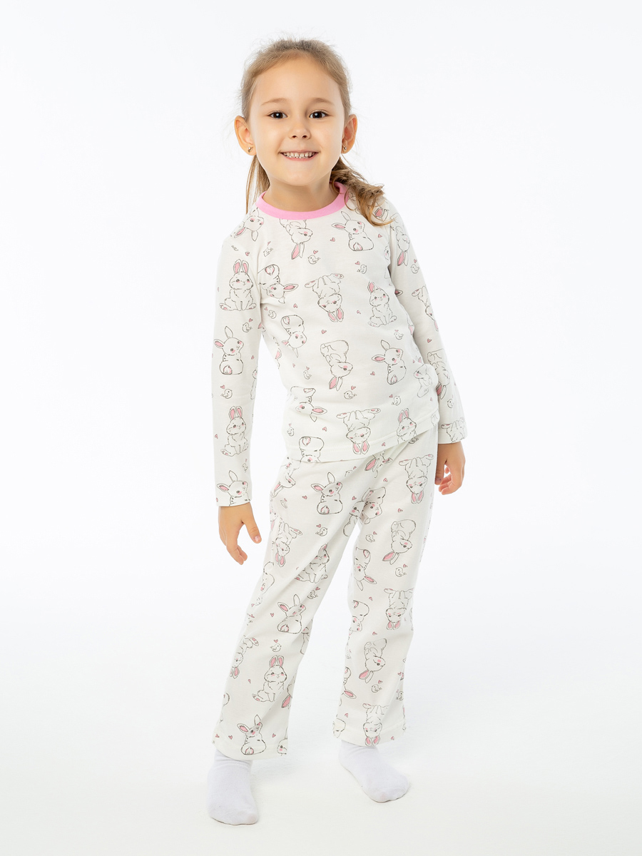 Пижама детская для девочек КотМарКот 269541804 Цвет белый размер 122