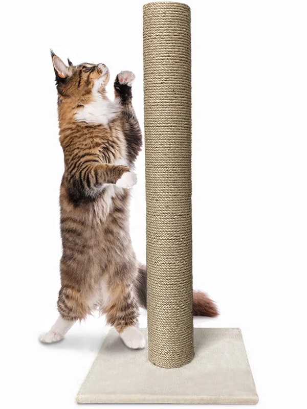 фото Когтеточка-столбик для кошек зверьё моё столбик высокий №6, 50х40х113 см, джут зверье мое