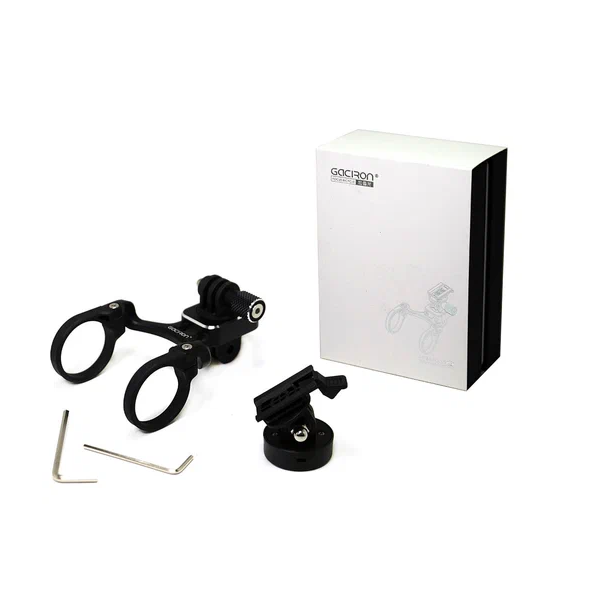 Крепление фонаря Gaciron переднее GACIRON H09, чёрный, 2 хомута, совместим с Go-Pro Garmin