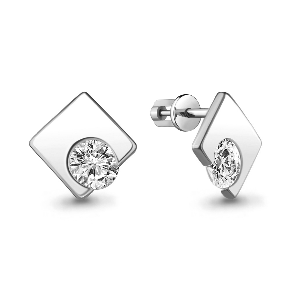 

Серьги-пусеты из серебра с фианитом Aquamarine 48458_925_р, 48458_925_р
