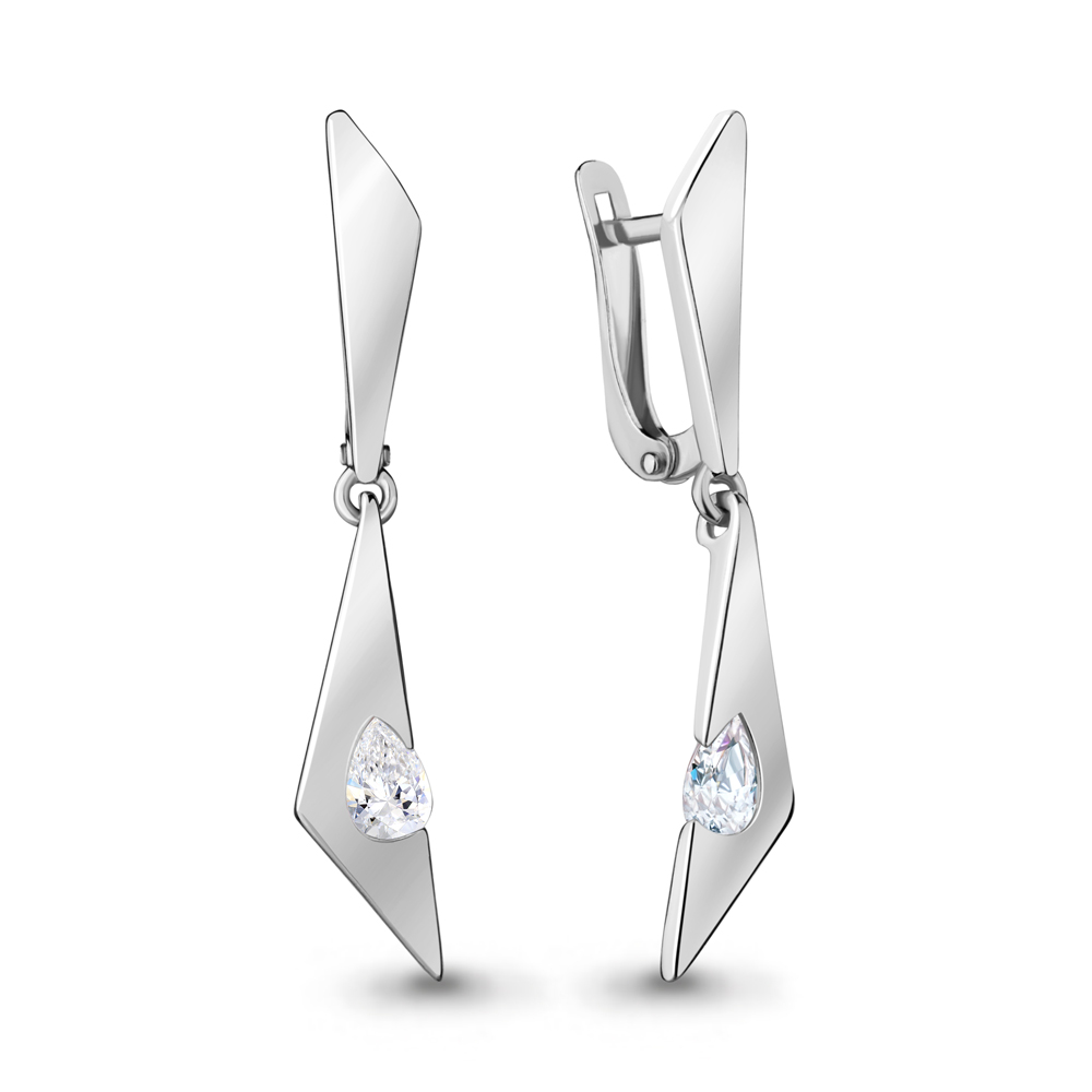 

Серьги подвески из серебра с фианитом Aquamarine 48460_925_р, 48460_925_р