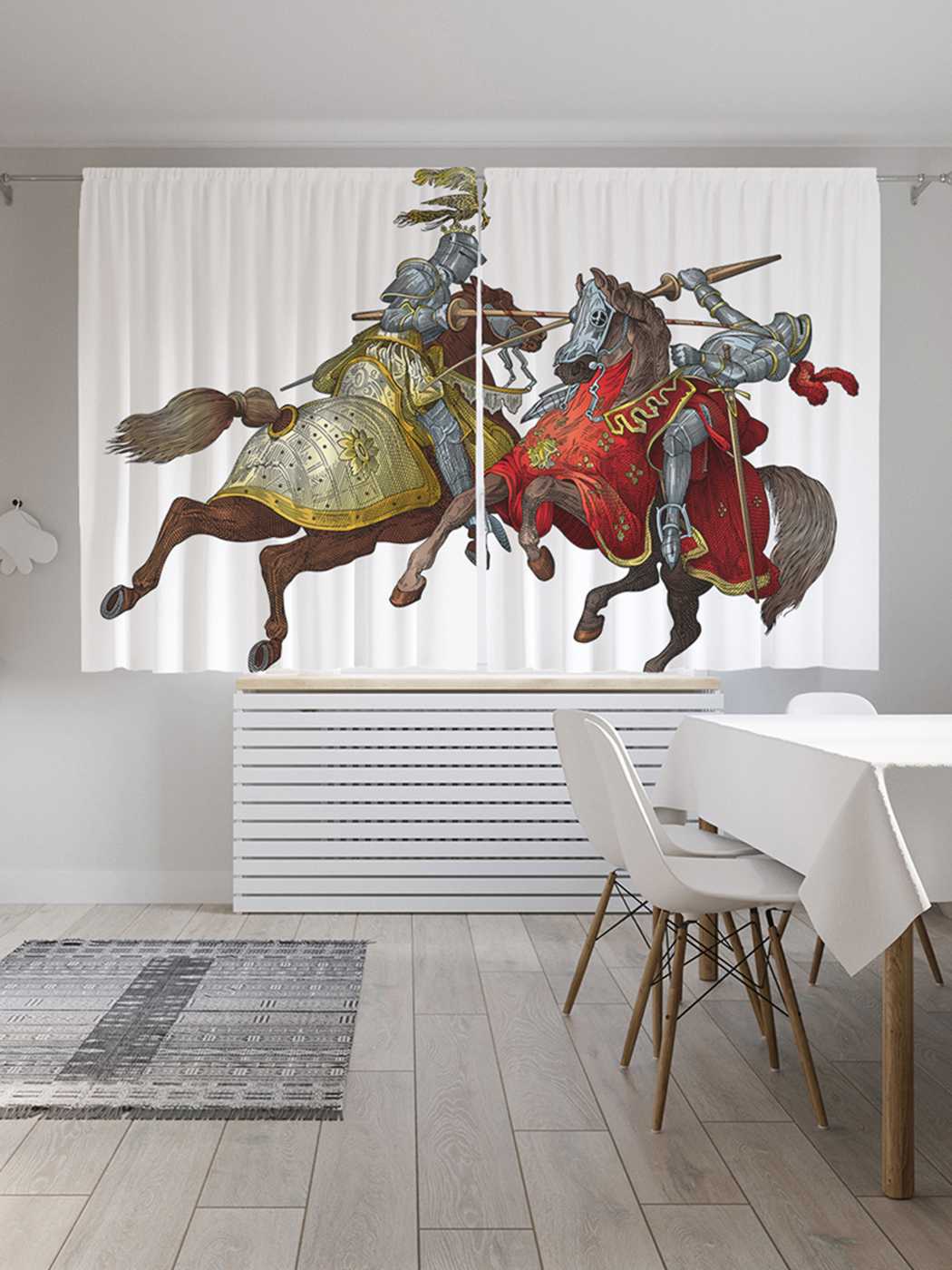 

Классические шторы JoyArty "Рыцарский турир", серия Oxford DeLux, 2 полотна 145x180 см, Рыцарский турир