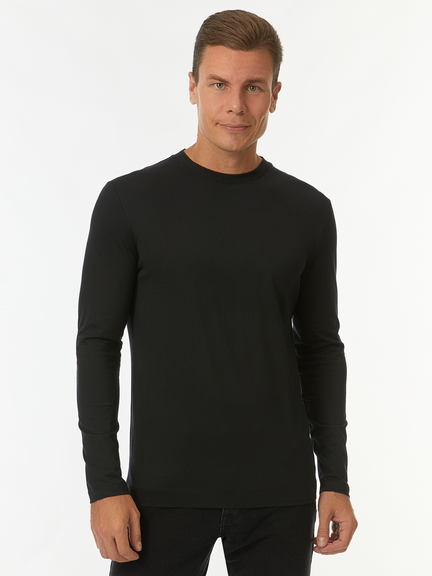 

Лонгслив мужской oodji 5L522105I черный XL, 5L522105I