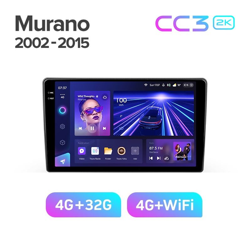 Магнитола TEYES NISSAN MURANO Z50 2002-2015 г CC3 2K 432 ГБ 3389000₽